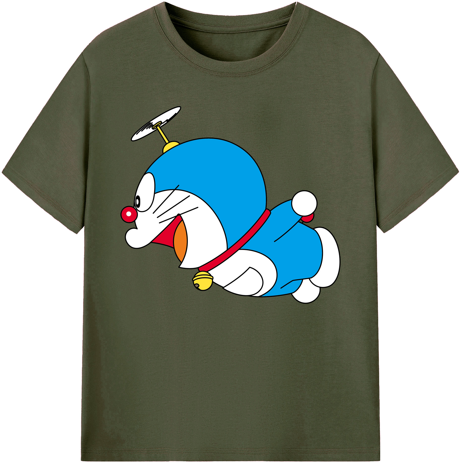 （画像用） ドラえもん Doraemon 綿100％ メンズ半袖Tシャツ｜肌触りやわらか＆通気性